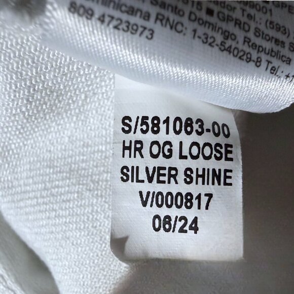 Old Navy High Rise OG Loose Silver Shine Jeans Metallic Coated Pants Jeans 6 - Picture 5 of 6